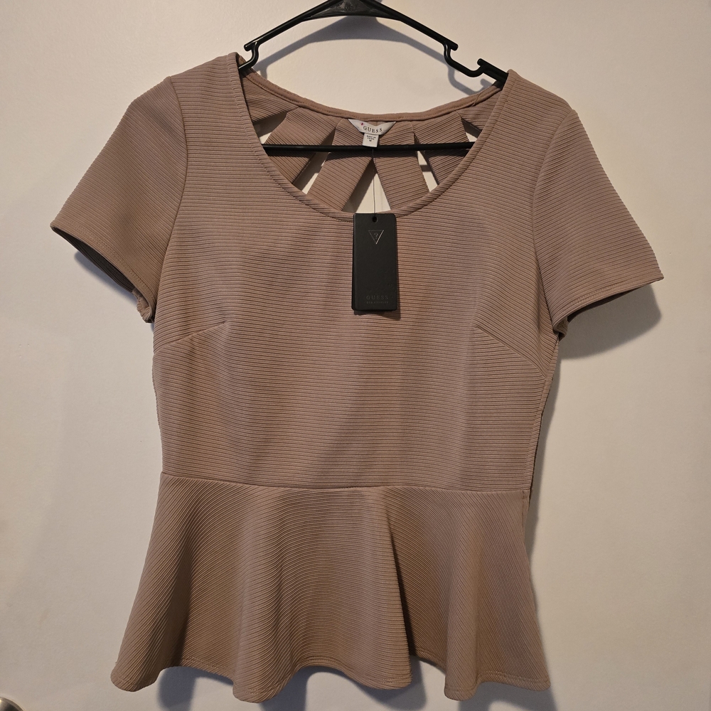 Guess NWT Ariel Peplum Top